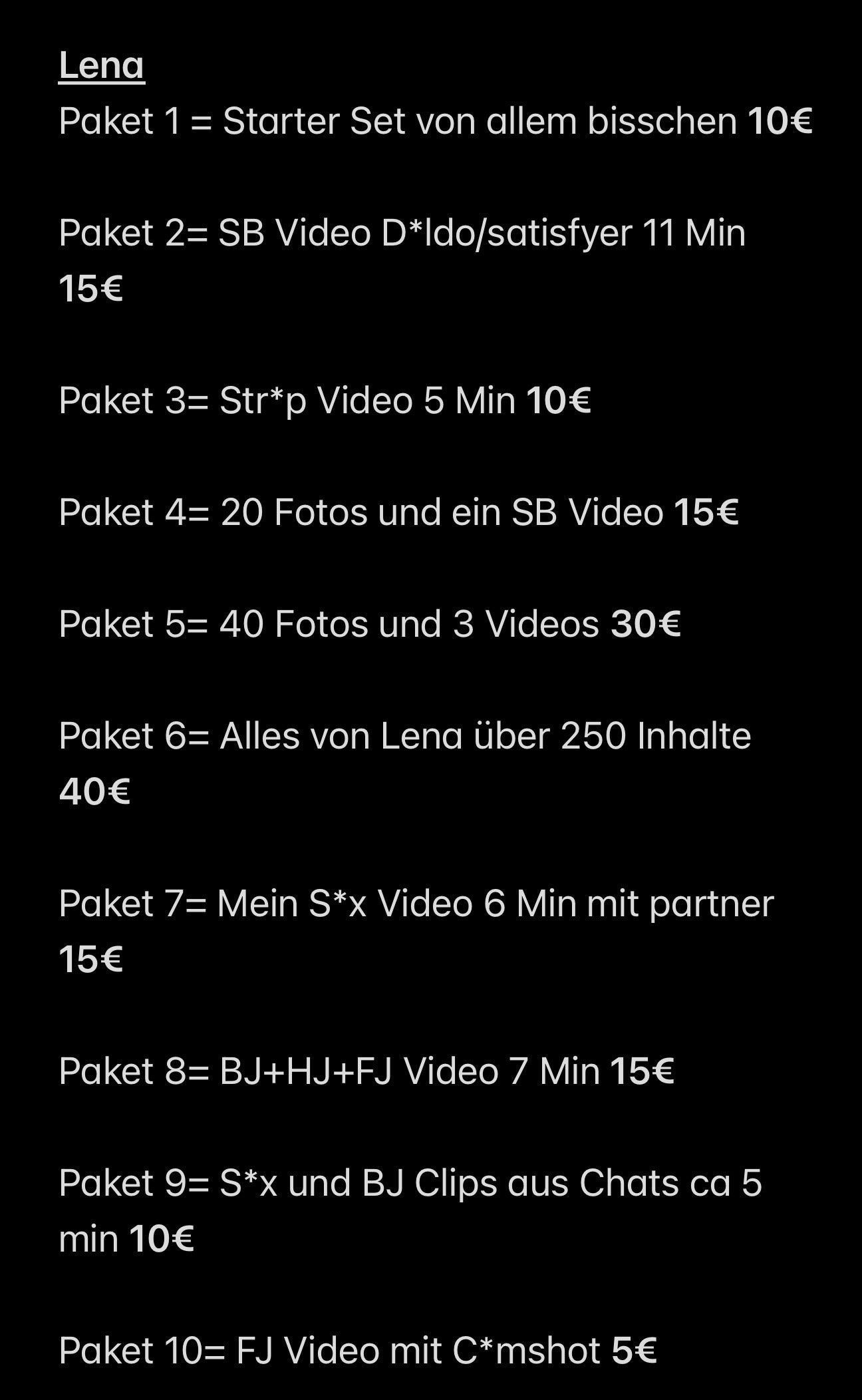 Paket Übersicht